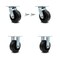 Service Caster 5 Inch Polyolefin Caster Set with Ball Bearings 2 Swivel Lock 2 Rigid SCC SCC-30CS520-POB-BSL-2-R-2 - alternate 1
